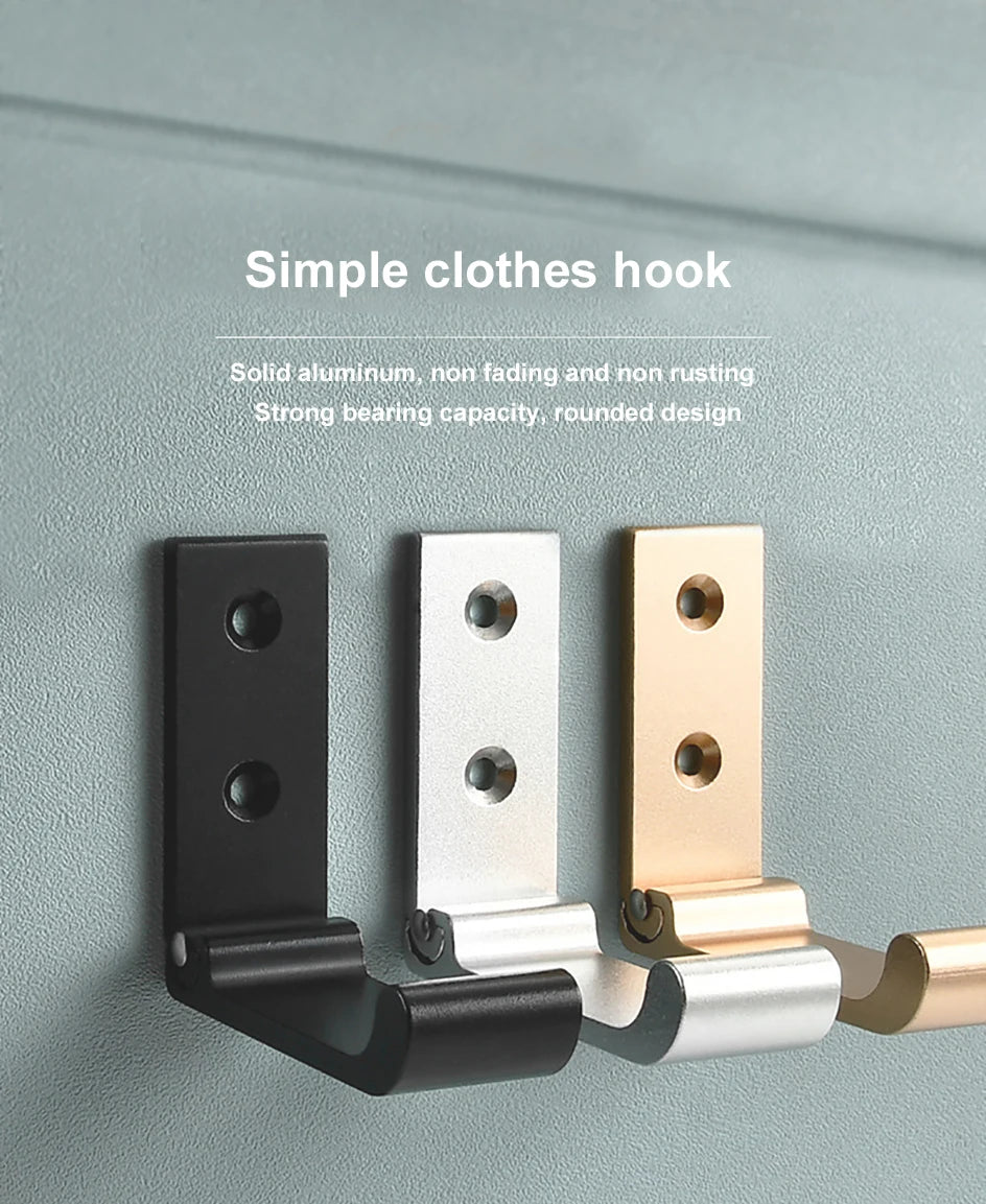 4Pcs Folding Coat Hooks Heavy Duty Aluminum Wall Mount Clothes Rack