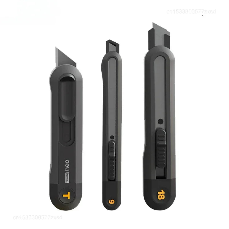 Deli Black Sk2 Blade 3 Styles Tool Retractable Push Button