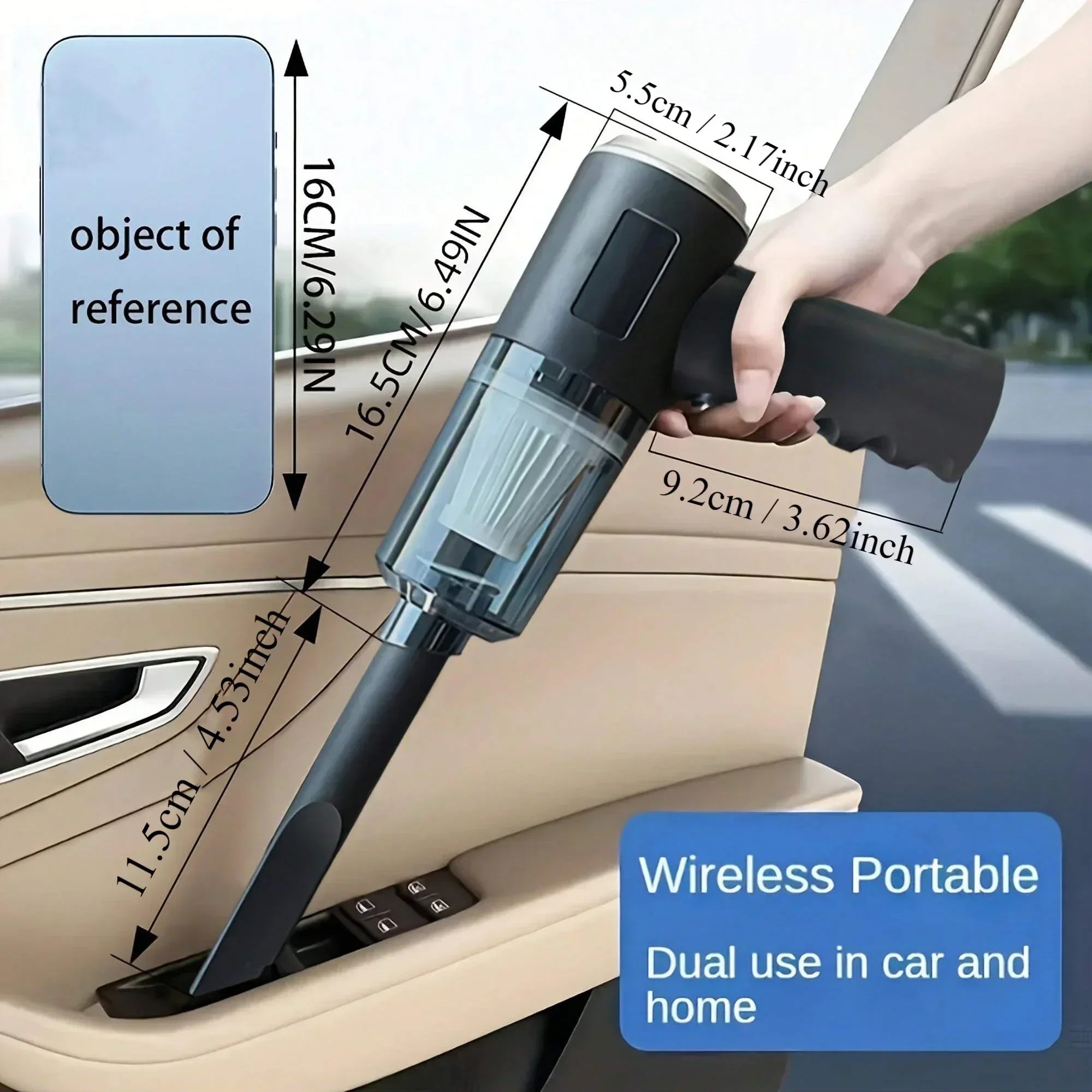120W Cordless Handheld Vacuum Cleaner – Dual Use Home & Car