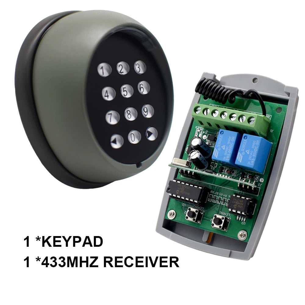 Keypad 433.92MHz Receiver Door Lock Access Controller Wireless Keypad