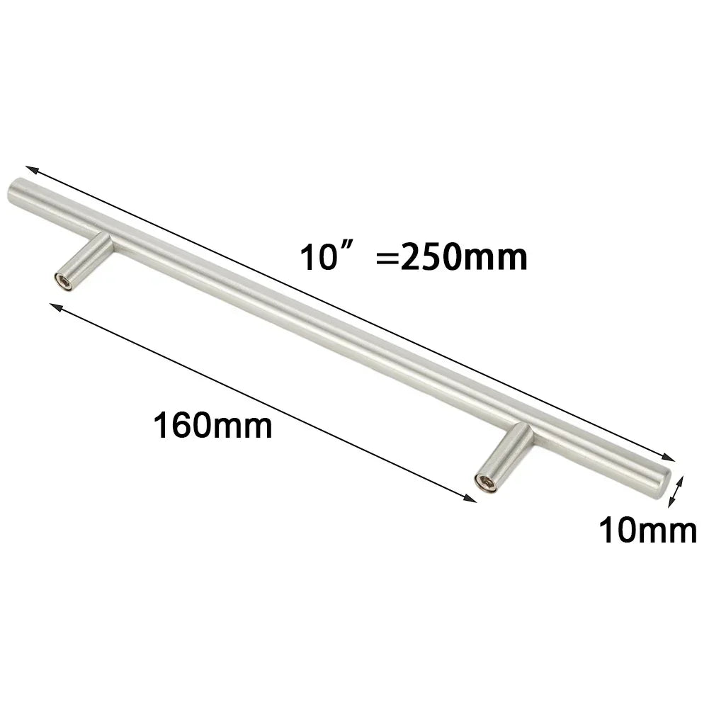 2-14 Inches Handles Stainless Steel Silver T-Type Drawer Cabinet