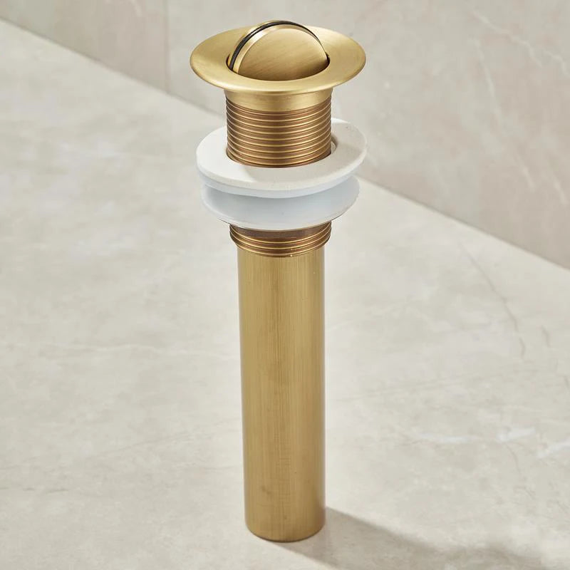 Antique Brass Pop Up Drain Bathroom Sink Push Down Pop Up Stopper