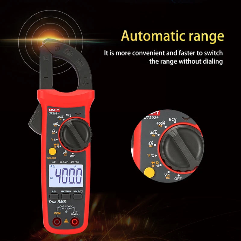 UNI T AC Current Clamp Meter UT204+ UT202A+ 600A Professional Digital