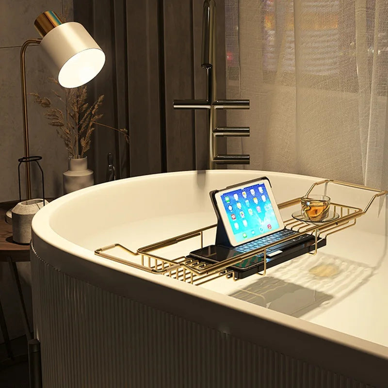 Bathtub shelf retractable multi-function, bathroom bath shelf