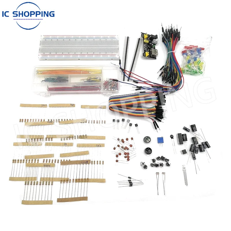 830-Piece Arduino UNO R3 Electronics Starter Kit with Breadboard