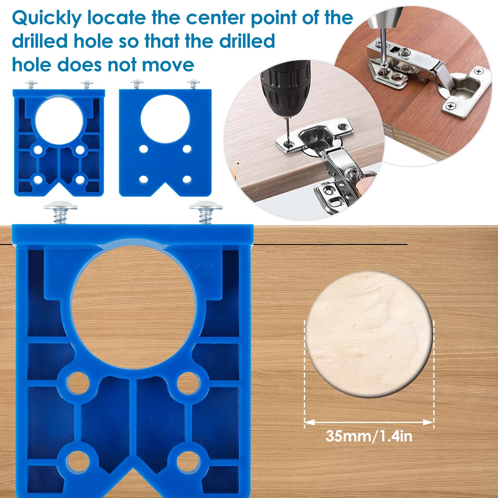 35mm Hinge Drilling Jig Set Concealed Guide Hinge Hole Drilling