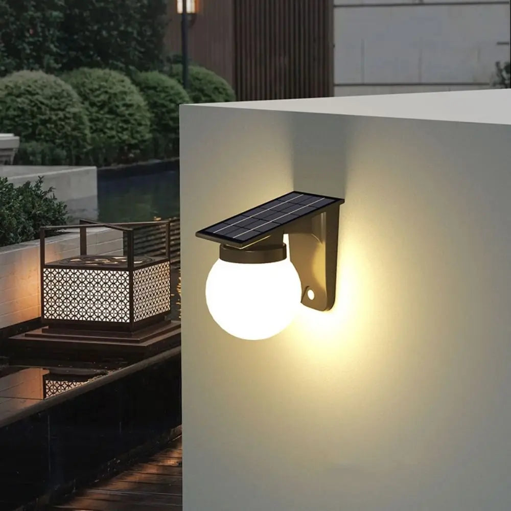 Auto on/Off Solar Wall Light Wall Mounted IP65 Waterproof Solar