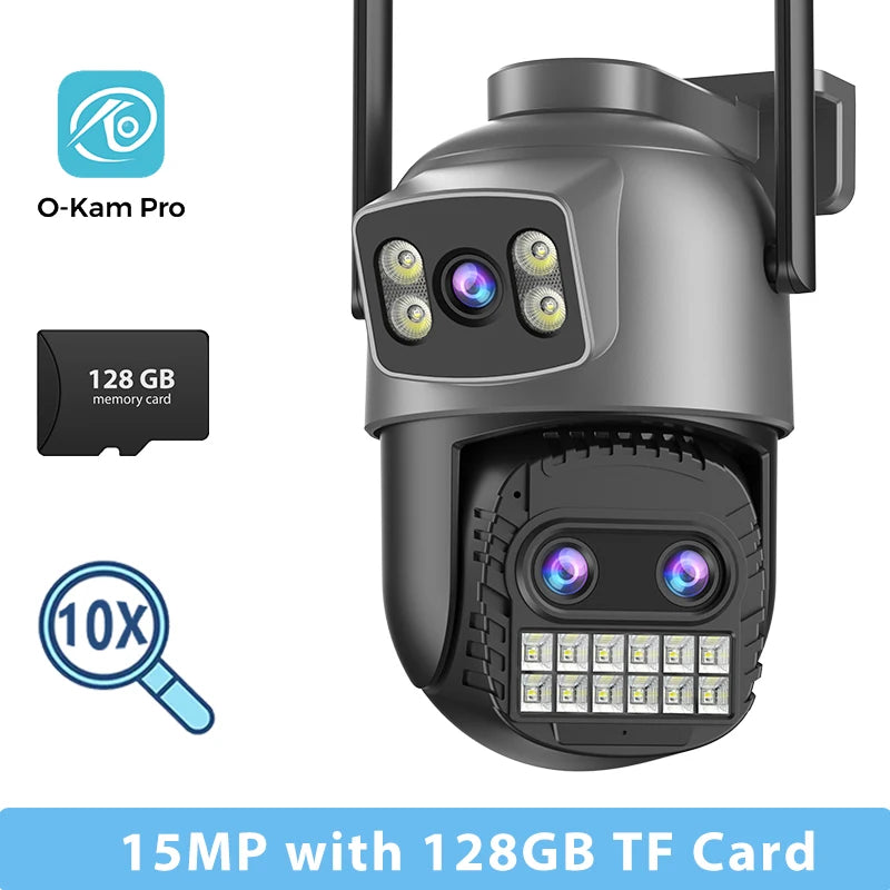 BESDER 15MP Wifi Camera PTZ Outdoor Dual Screen 10X Digital Zoom