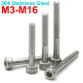 10-1pcs 304 Stainless Steel Socket Cylinder Head Cap Screws M3 M4 M...