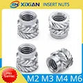 M2 M2.5 M3 M4 M5 M6 Brass Heat Set Insert Nut Hot Melt Knurled