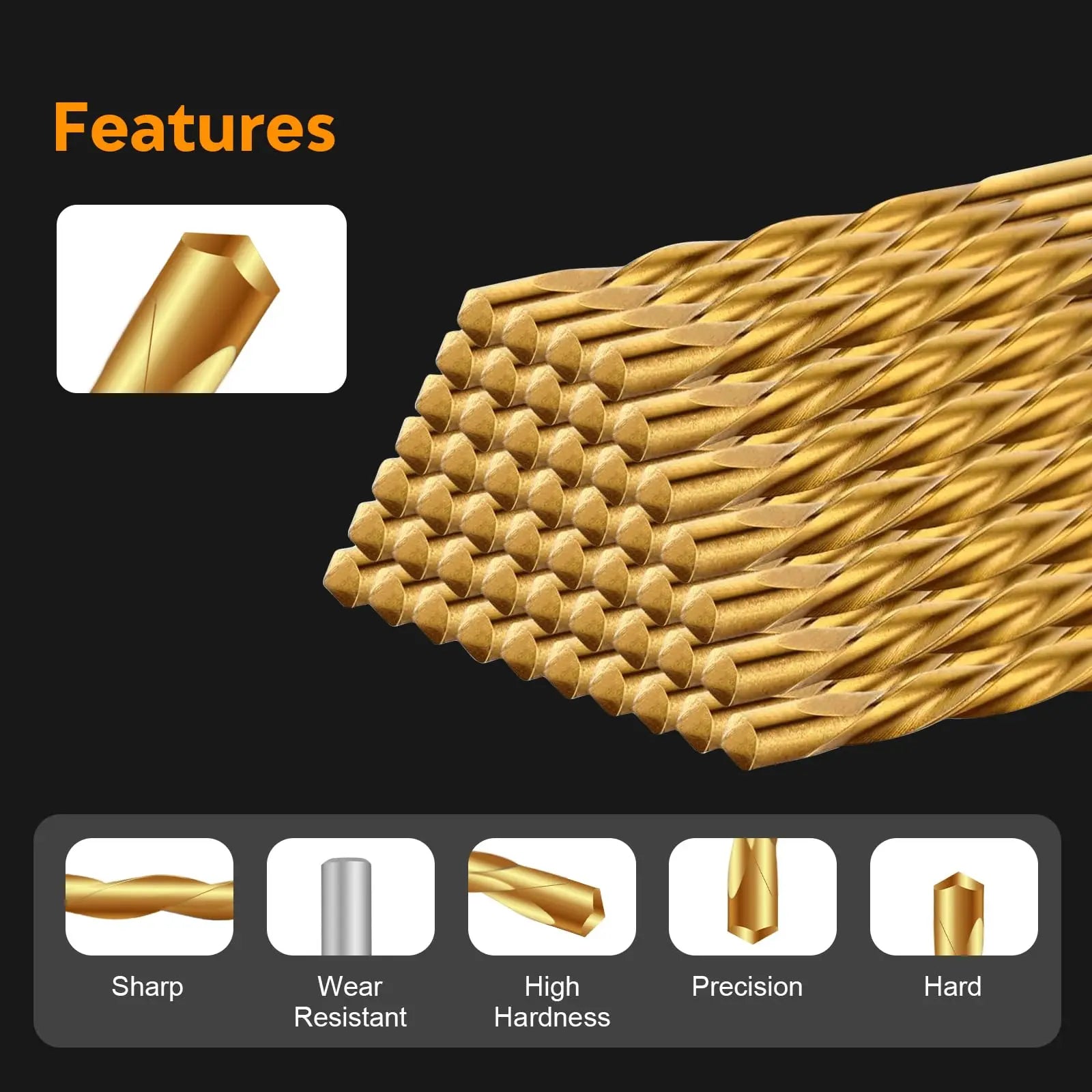 1/8” 50pcs Drywall Router Bits HSS Guide Point Drywall Cutting Drill