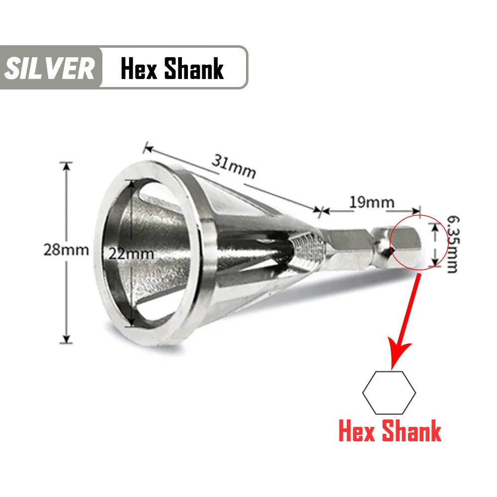 Metal Deburring External Chamfer Tool — Hex & Triangle Scraper for