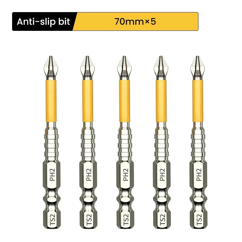 Non-slip PH2 Magnetic Batch Head Cross Screwdriver Hardness Drill Bit