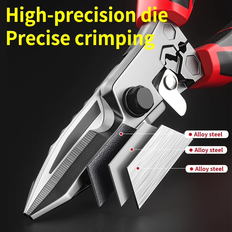 Multi-Functional Electrician Scissors, Crimping Wire Cutting Tool