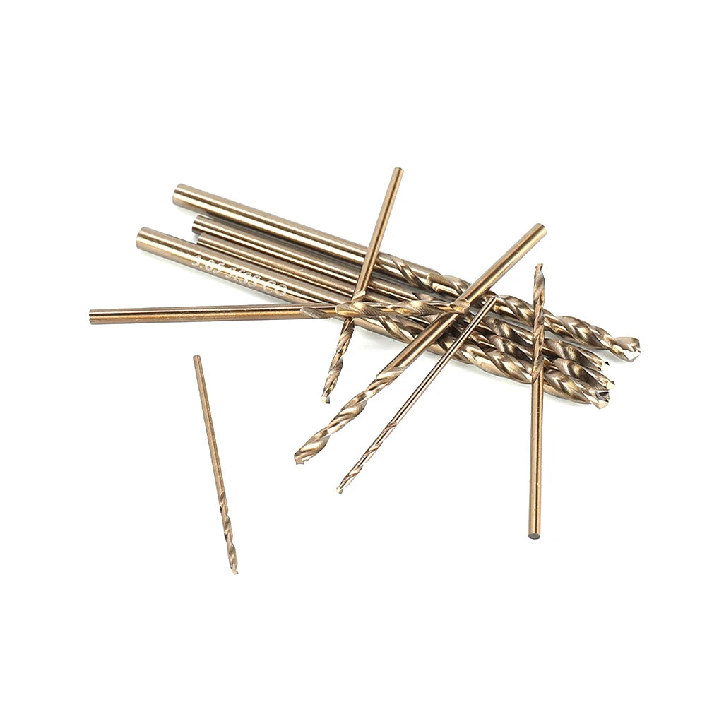 10pcs/set HSS M35 Cobalt Drill Bits 1-3mm for Metal/Stainless Steel