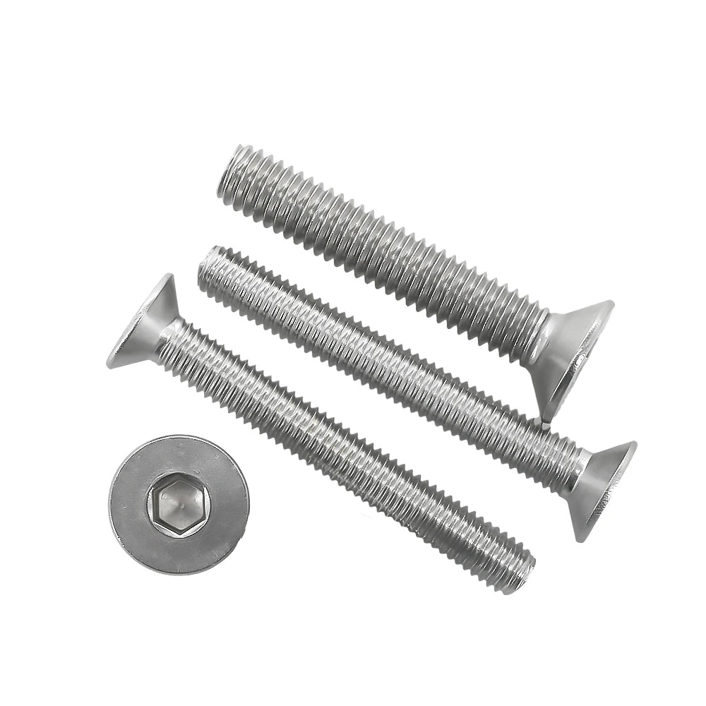 304 Stainless Steel Hex Socket Screw Thread Metal Machine Bolts M3 M4
