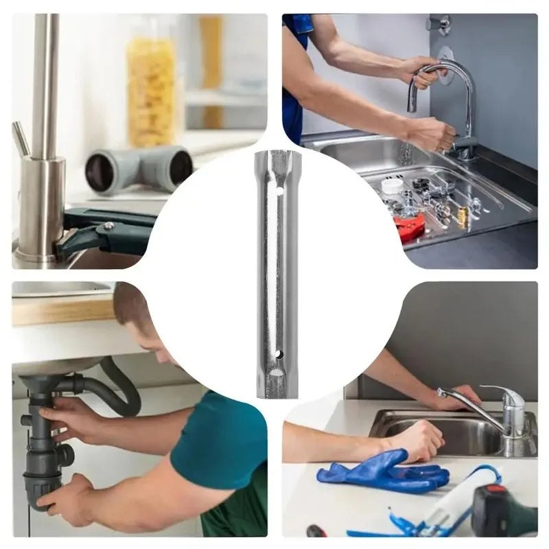 23-27mm 34-40mm Pipe Spanner Socket Wrench Double Ended Sink Faucet