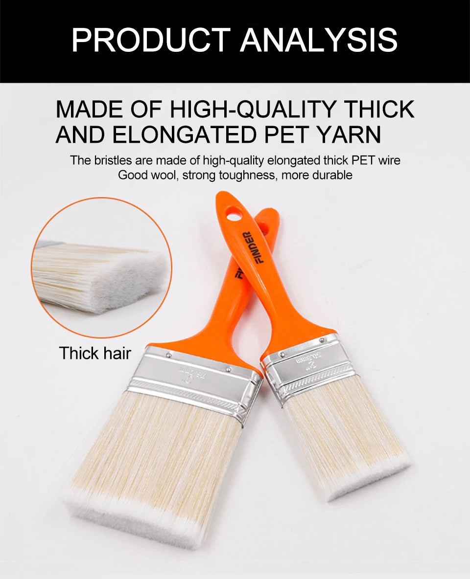 Home Improvement Wall Paint Brush PET Soft Bristle Durable Cleaning