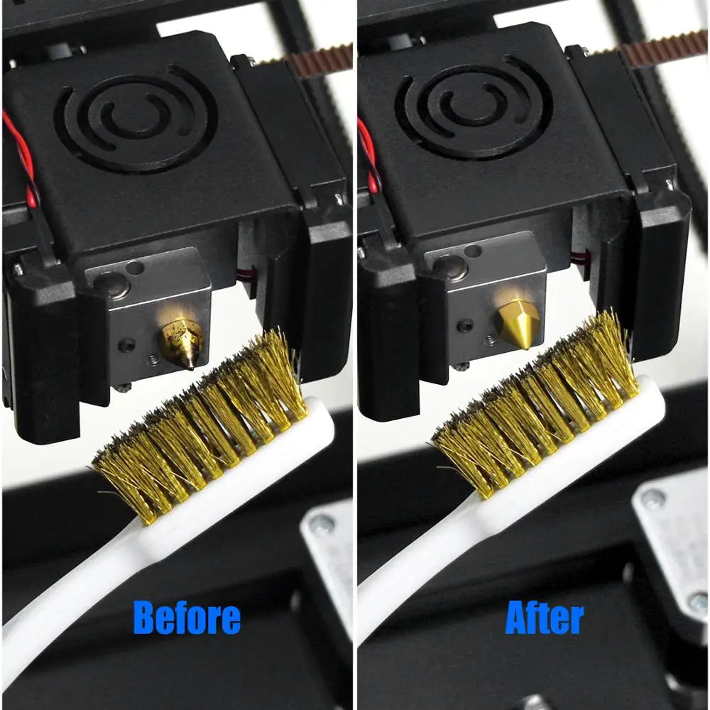 1/2/3Pcs Copper Wire Toothbrush Nozzle For 3D Printer Accessories