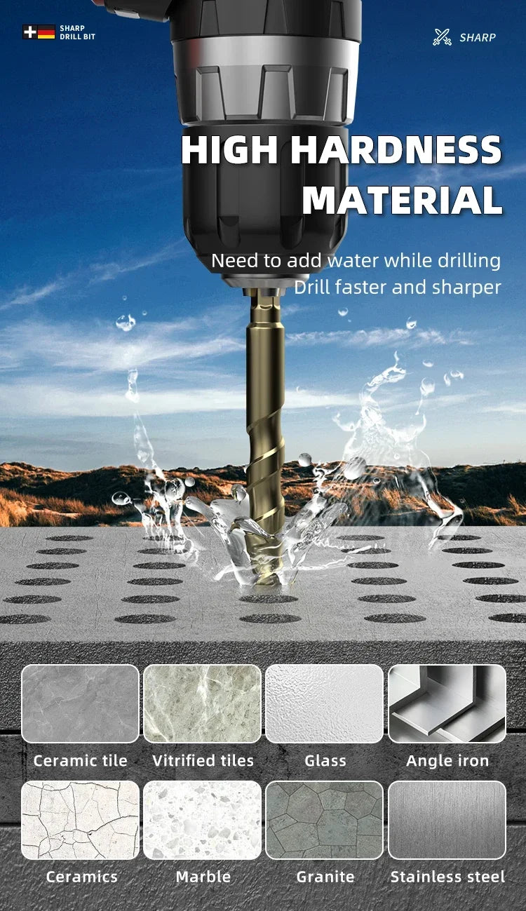 High Hardness Glass Four Edge Drilling 6mm Overlord Drill Tile Bit