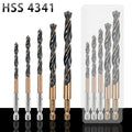 Hex Shank HSS Twist Drill Bit Set — 6-Piece 3mm to 10mm for Wood, M...