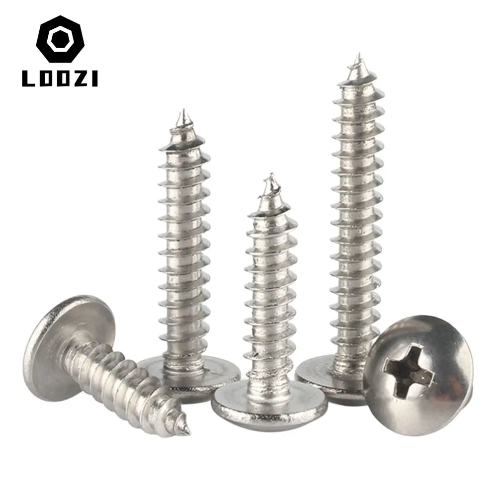 10/20/50pcs M3 M4 M5 M6 304 Stainless Steel Cross Recessed Truss Head