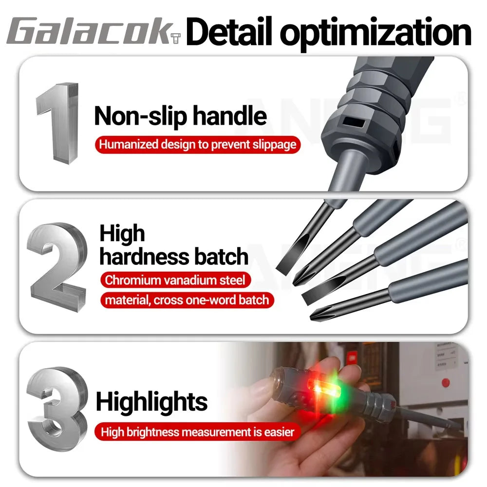 Multifunctional Electrician Test Screwdriver AC Non-contact Induction