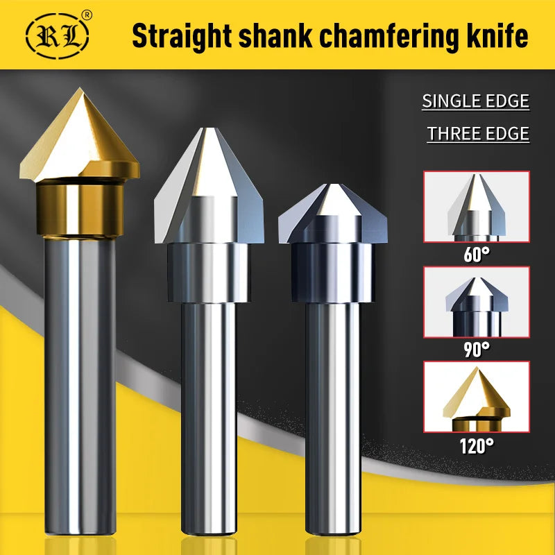 M35 HSS Chamfering Cutter — 60°, 90° & 120° Chamfer Router Bit for ...