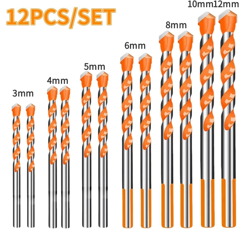 16/12/7/5PCS Carbide Drill Bit Set For Glass Ceramic Tiles Concrete