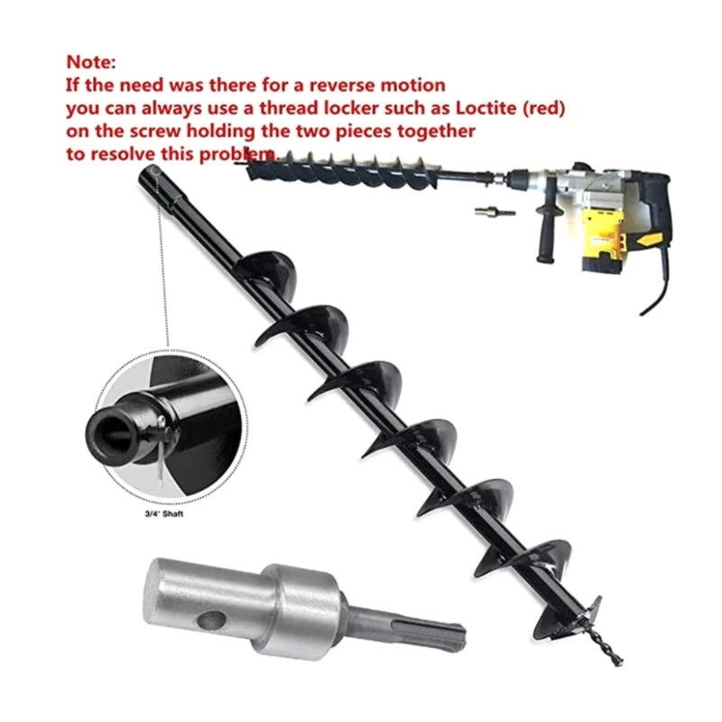 Drill Bit for Earth Auger Head Bit SDS Auger Drill Arbor Earth Drill