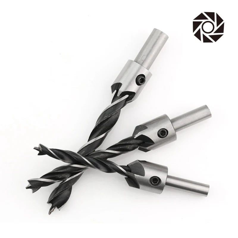 SIQICNC 3mm-10mm HSS Countersunk Bit Set Reamer Woodworking Chamfer