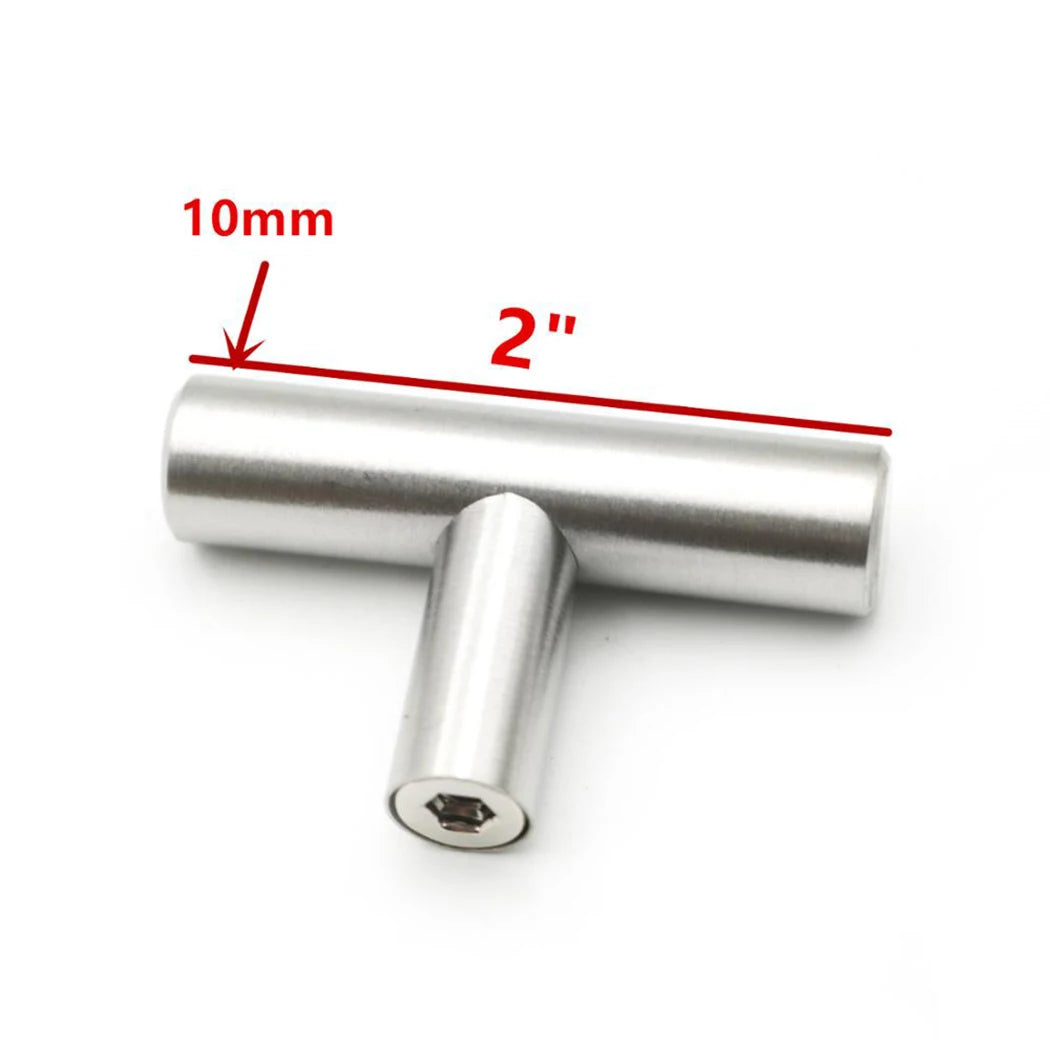 2-14 Inches Handles Stainless Steel Silver T-Type Drawer Cabinet