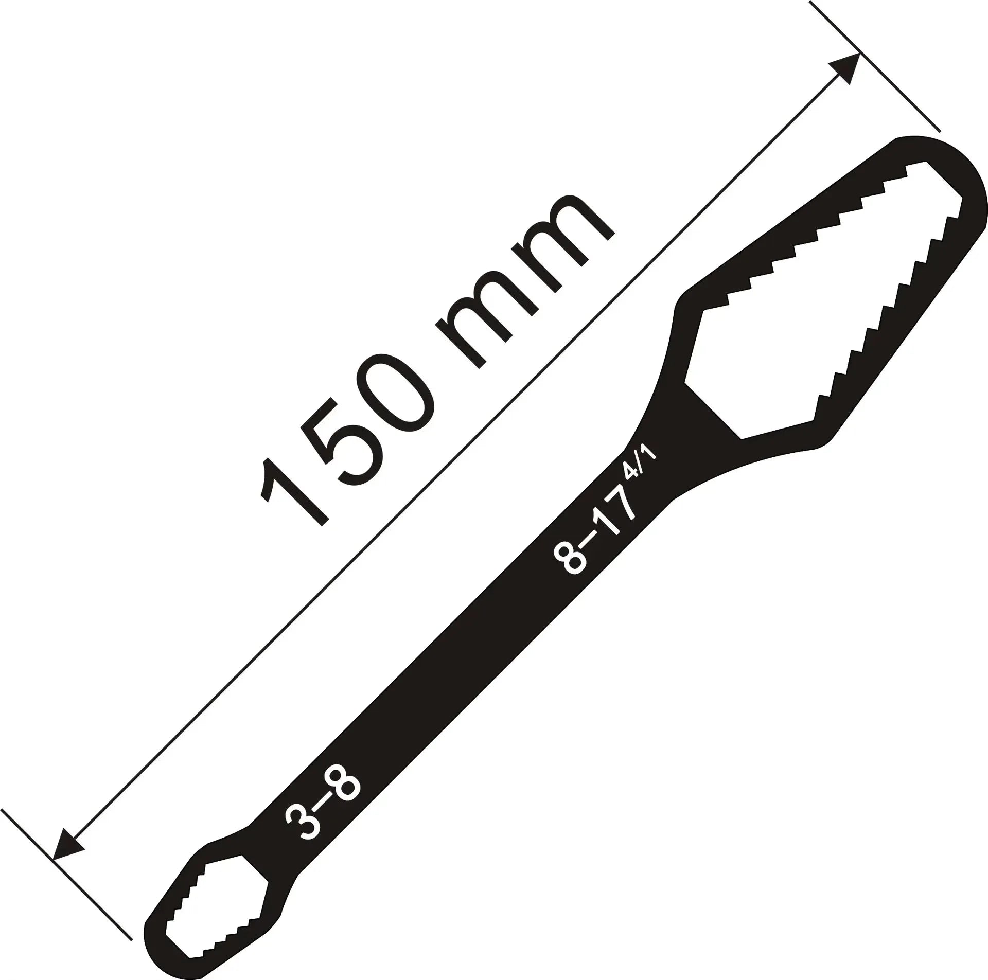 3-17mm Universal Torx Wrench Self-tightening Adjustable Glasses