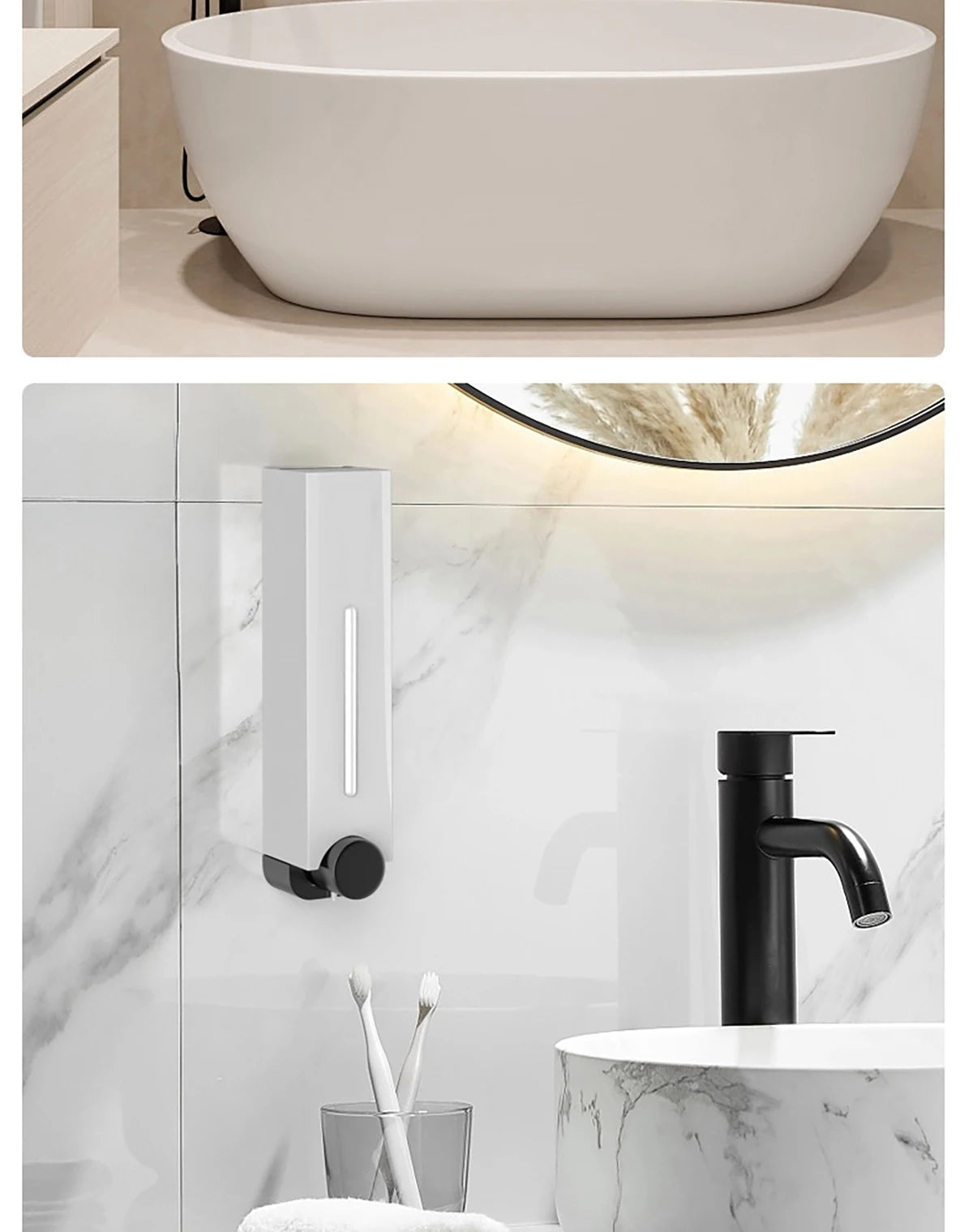 500ML soap dispenser wall mounted manual press soap box hand soap