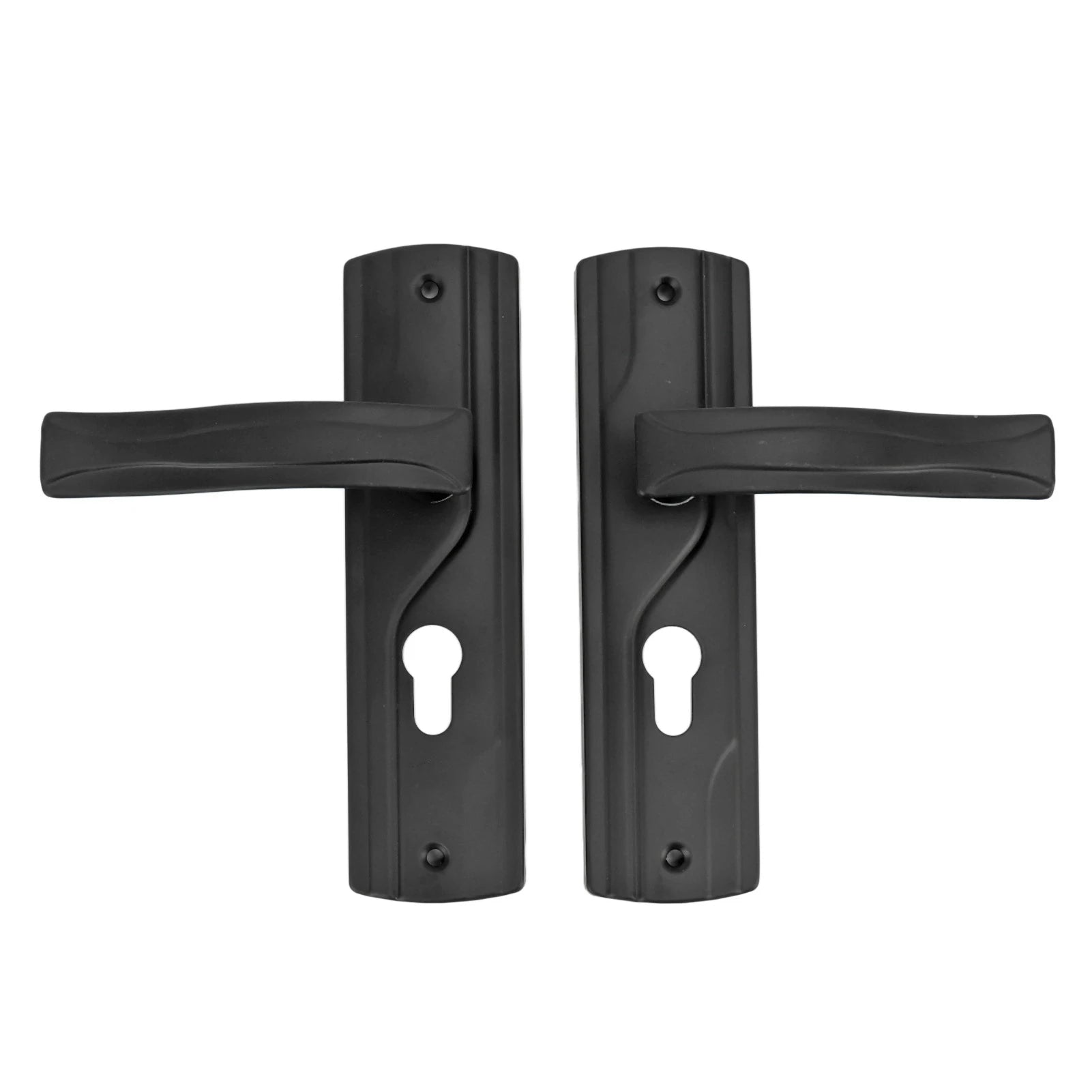 Door Handle Lock Keys Set Bedroom Door Lock Set Large Knob Black