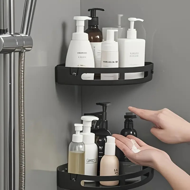 No-Drill Heavy-Duty 3pcs Bathroom Corner Shelf Set