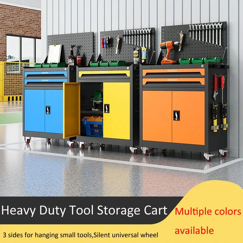 Heavy-Duty Mobile Metal Tool Storage Cabinet – Auto Repair Workshop