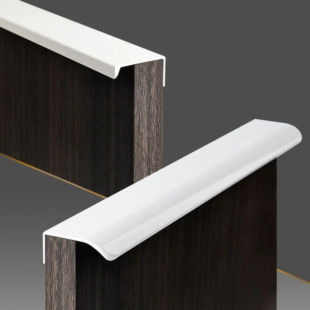 White Hidden Cabinet Pulls Drawer Knobs Long Pull Hidden Handles