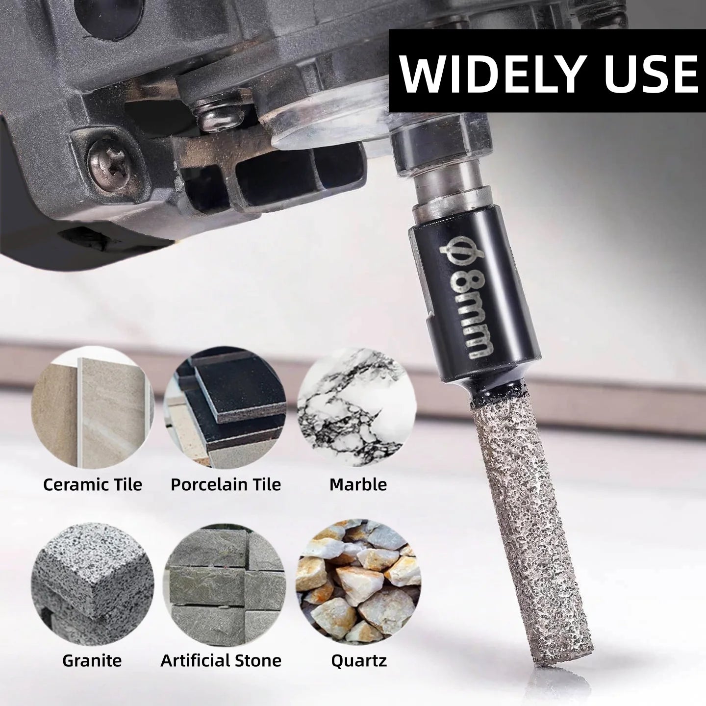 M10 thread Grind chamfer vacuum brazing dry diamond drill bit