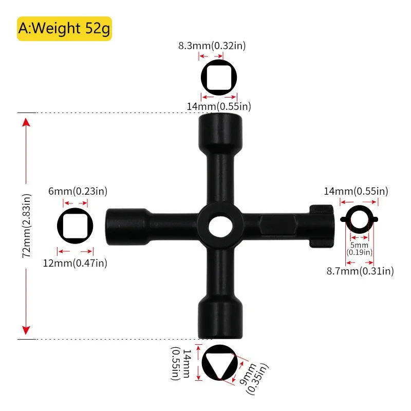 Multi Functional Elevator Key Wrench Elevator Water Meter Valve Multi