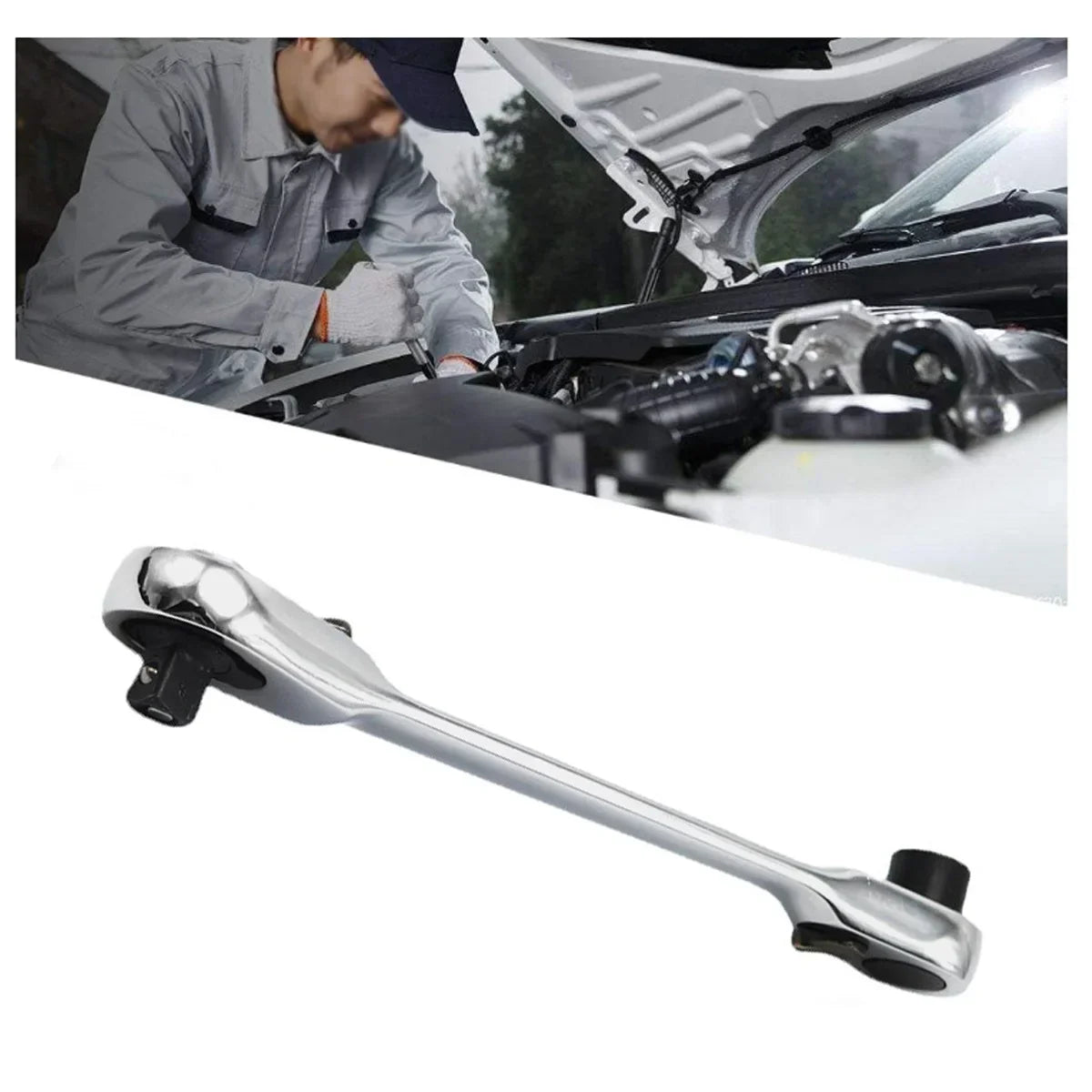 Rafford Mini Treble 1/4 Ratchet Wrench Double Ended Quick Socket