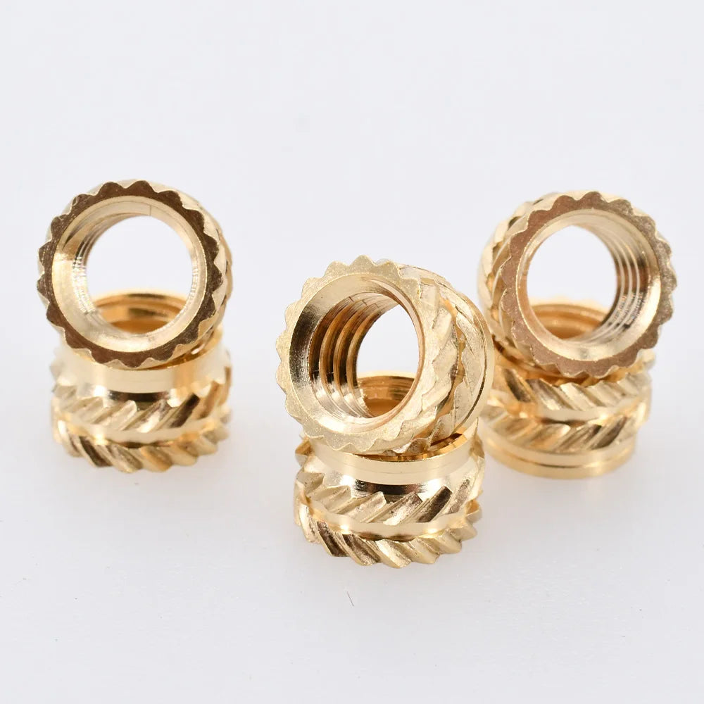 100-300Pcs M2 M2.5 M3 M4 M5 M6 M8 Heat Set Threaded Insert Brass Nut