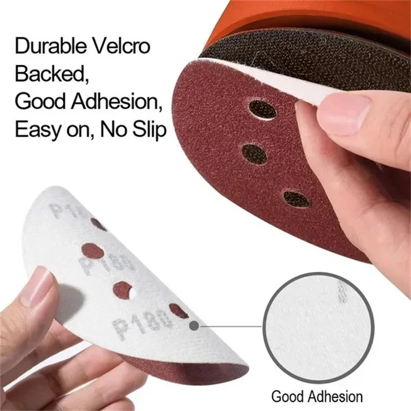 8 Hole 125mm Sandpaper Woodworking Metal Grinding Disc Abrasive