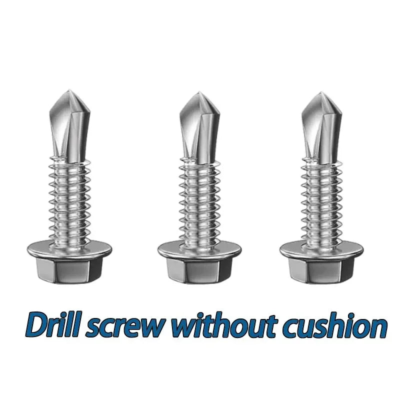 410 Stainless Steel Hex Head Self Drilling Screws M4.2 M4.8-M6.3mm