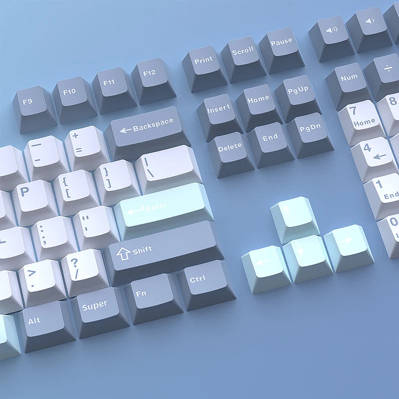 126 Keys Double Shot PBT Cherry Keycaps Mechanical Game Keyboard