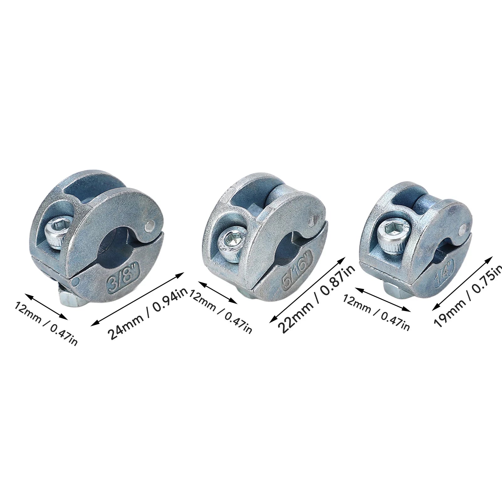 3PCS 6mm 8mm 10mm Drill Bit Stopper Collars Zinc Alloy Drilling Depth