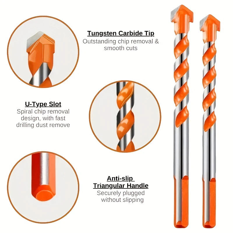 16/12/7/5PCS Carbide Drill Bit Set For Glass Ceramic Tiles Concrete