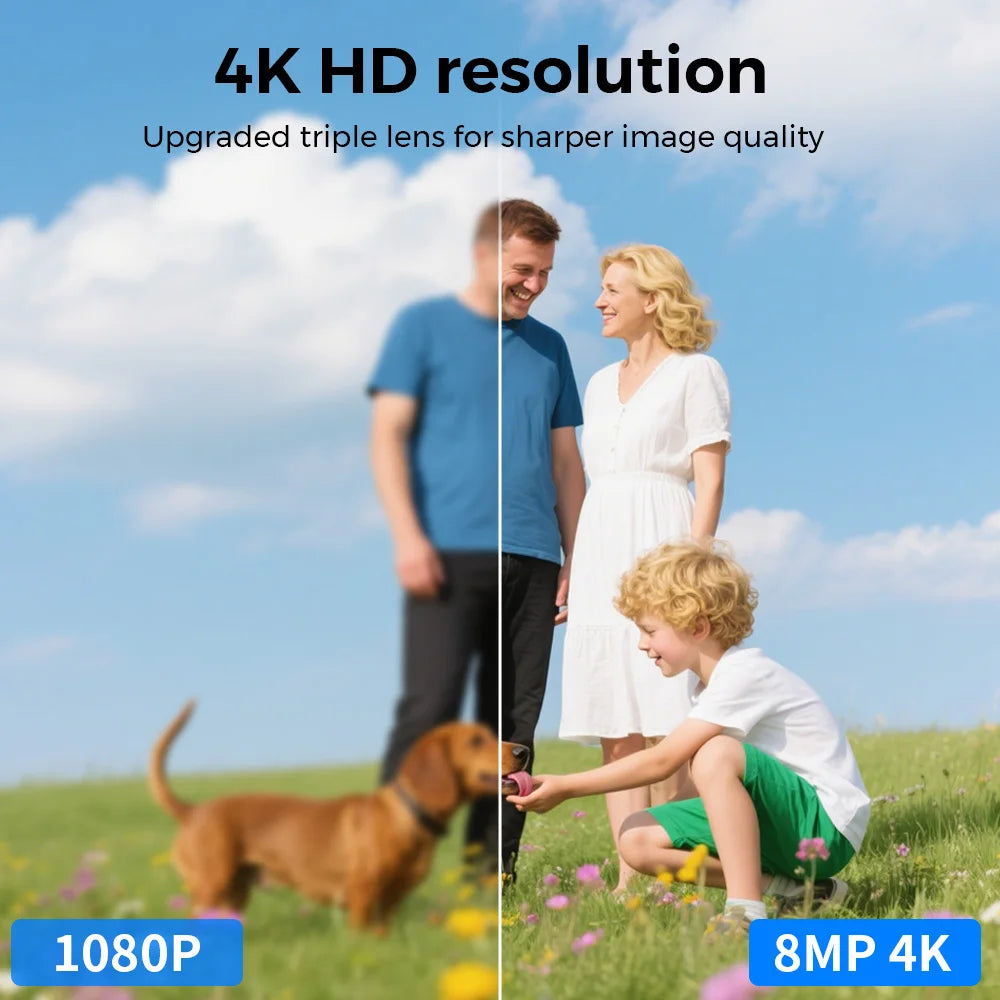 8MP 4K Outdoors Wifi Camera Dual Lens Security PTZ IP Camera 5X