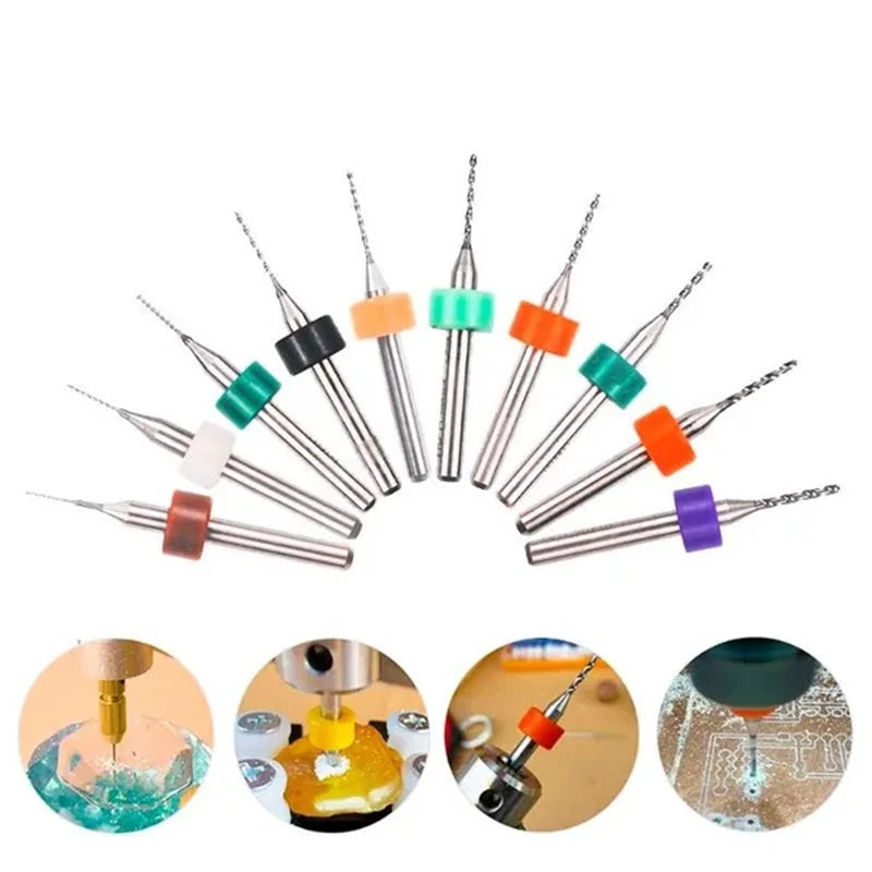 30pcs 0.1mm-3mm PCB Alloy Micro Drill Bit Kits 3.175mm Round Shank