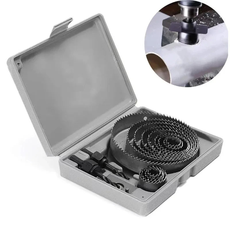 16-Piece Carbon Steel Hole Saw Kit — Metal & Wood  - View 1
